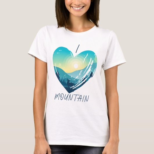 Ik hou van berg t-shirt (Voorkant)