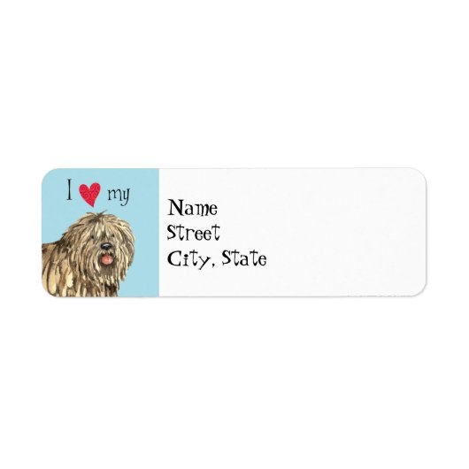 Ik hou van Bergamasco Etiket (Voorkant)