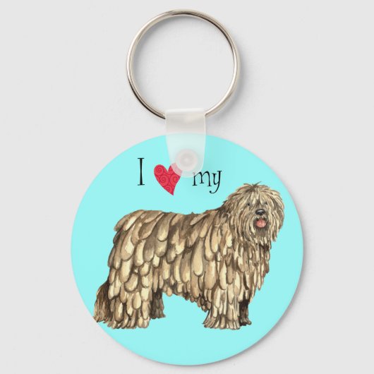 Ik hou van Bergamasco Sleutelhanger (Voorkant)