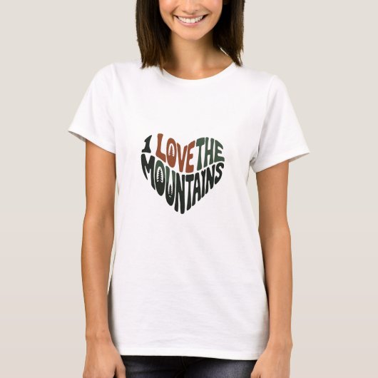 Ik hou van bergen t-shirt (Voorkant)