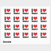 Ik hou van Berkeley Vierkante Sticker (Vel)