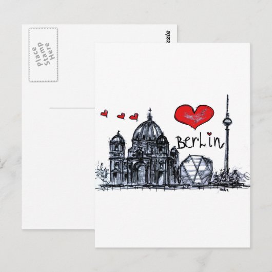 Ik hou van Berlijn Briefkaart (Voorkant / Achterkant)