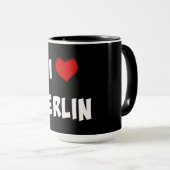 Ik hou van Berlijn, klassiek zwart Mok (Voorkant rechts)