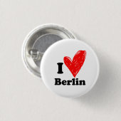 Ik hou van Berlijn Ronde Button 3,2 Cm (Voorkant /achterkant)