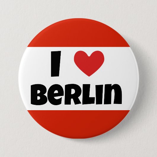 Ik hou van Berlijn Ronde Button 7,6 Cm (Voorkant)
