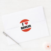 Ik hou van Berlijn Ronde Sticker (Envelop)