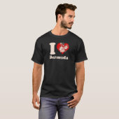 Ik hou van Bermuda bloemhart T-shirt (Voorkant volledig)