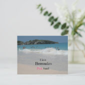 Ik hou van Bermuda's roze zand! Briefkaart (Staand voorkant)