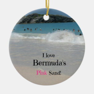 Ik hou van Bermuda's roze zand! Keramisch Ornament