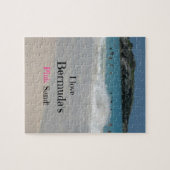 Ik hou van Bermuda's roze zand! Legpuzzel (Horizontaal)