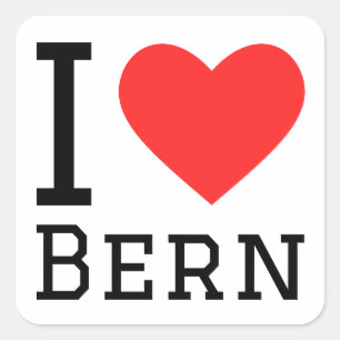Ik hou van Bern Vierkante Sticker