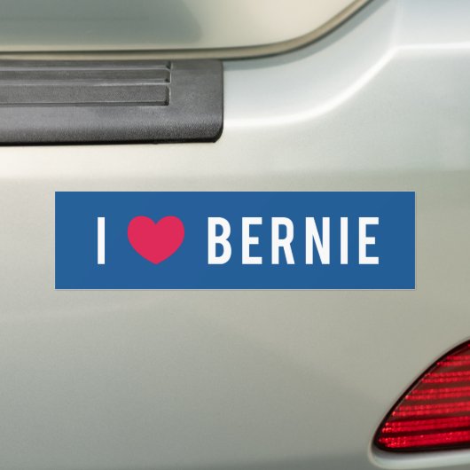 Ik hou van Bernie Bumpersticker (Op auto)