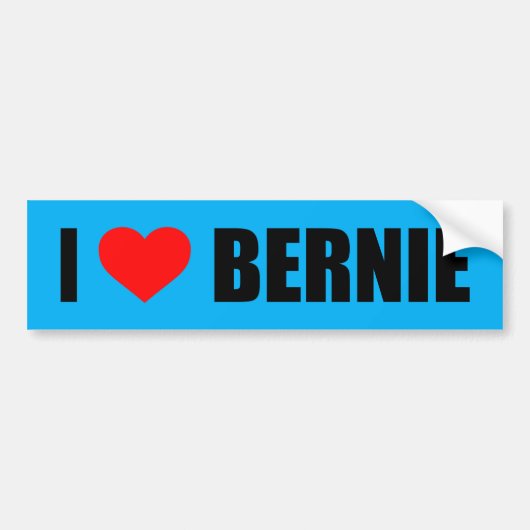 “IK HOU VAN BERNIE” BUMPERSTICKER (Voorkant)