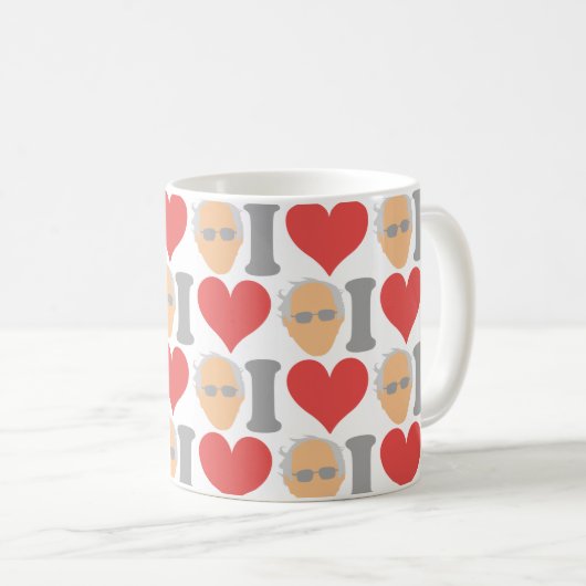 Ik hou van Bernie Sanders Koffiemok (Voorkant rechts)