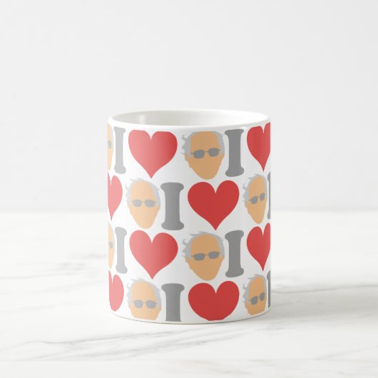 Ik hou van Bernie Sanders Koffiemok (Center)