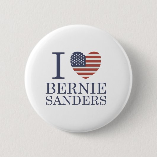 Ik hou van Bernie Sanders Ronde Button 5,7 Cm (Voorkant)