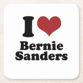 Ik hou van Bernie Sanders voor President Kartonnen Onderzetters (Voorkant)
