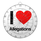 Ik hou van beschuldigingen dartbord (Voorkant)