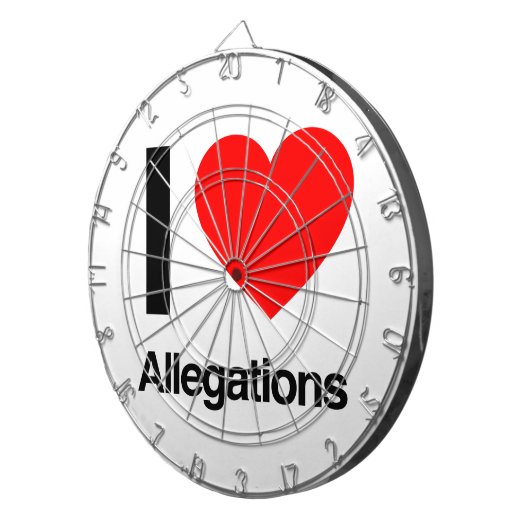 Ik hou van beschuldigingen dartbord (Voorkant Rechts)