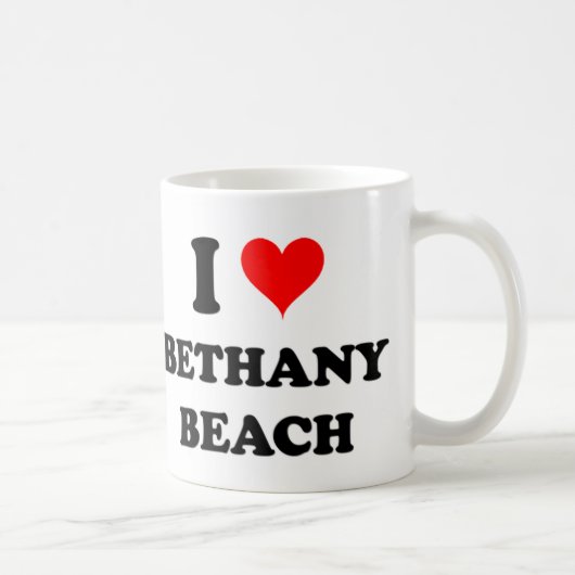 Ik hou van Bethany Beach Koffiemok (Rechts)
