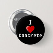 ik hou van beton ronde button 5,7 cm (Voorkant /achterkant)