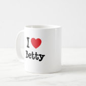 Ik hou van Betty hart T-Shirt Koffiemok (Voorkant links)