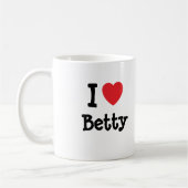 Ik hou van Betty hart T-Shirt Koffiemok (Links)