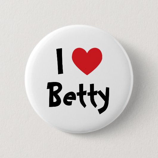 Ik hou van Betty Ronde Button 5,7 Cm (Voorkant)