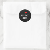 Ik hou van Beverly Hills Ronde Sticker (Tas)