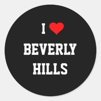 Ik hou van Beverly Hills Ronde Sticker