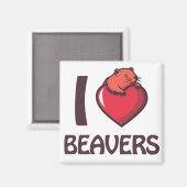 Ik hou van bevers magneet (Voorkant / Achterkant)