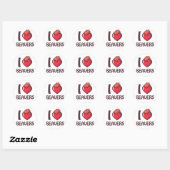 Ik hou van bevers ronde sticker (Vel)