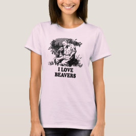 Ik hou van bevers t-shirt