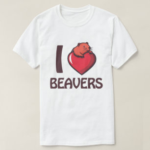 Ik hou van bevers t-shirt