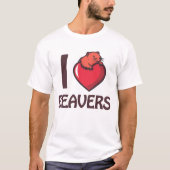 Ik hou van bevers t-shirt (Voorkant)