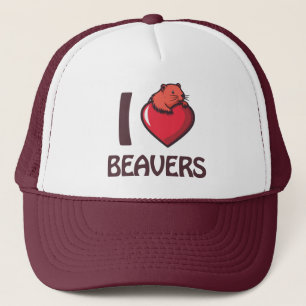 Ik hou van bevers trucker pet