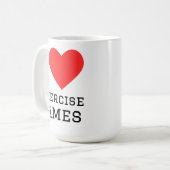 Ik hou van bewegingsspellen koffiemok (Voorkant links)