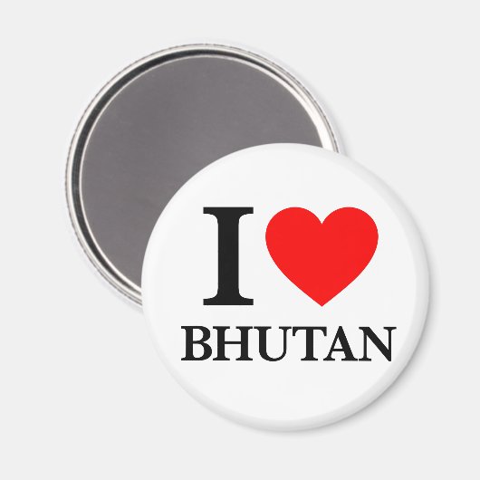 Ik hou van Bhutan Magneet (Voorkant / Achterkant)