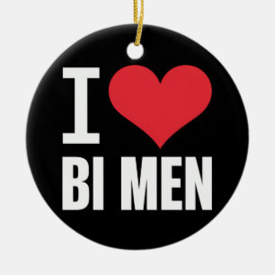 Ik hou van Bi mij Biseksuele mannen Bi trots Bisek Keramisch Ornament