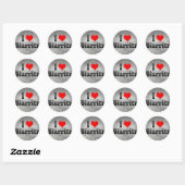 Ik hou van Biarritz, Frankrijk Ronde Sticker (Vel)