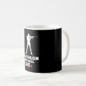 Ik hou van biatlon Stylish biathlon silhouette Koffiemok (Voorkant rechts)