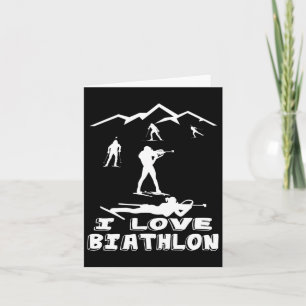 Ik hou van biatlon wintersport ski sport biatleet  kaart