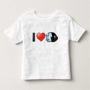 Ik hou van bicolor damselfish kinder shirts