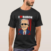 Ik hou van Biden Heart Pro President Joe Biden Ame T-shirt (Voorkant)