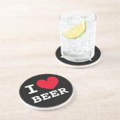 Ik hou van bier aangepaste zandsteen drank coaster onderzetter (Zijkant)