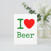 Ik hou van bier briefkaart (Staand voorkant)