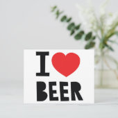 Ik hou van bier briefkaart (Staand voorkant)