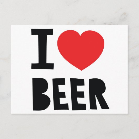 Ik hou van bier briefkaart (Voorkant)