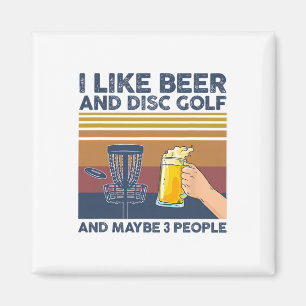 Ik Hou Van Bier En Discgolf En Misschien 3 Mensen  Magneet
