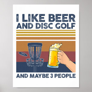 Ik Hou Van Bier En Discgolf En Misschien 3 Mensen Poster